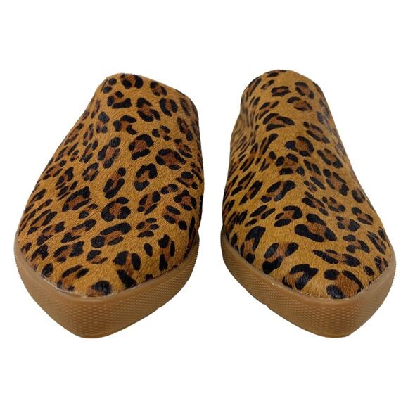 Vision Quest Babouche Mules Leopard Print Calf Hair Leather Women’s Size 40 - Picture 3 of 10